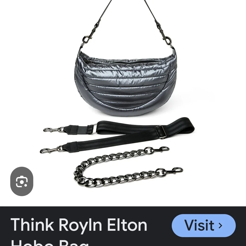 THINK ROYLN Elton Hobo Black Belt Bag with Zipper Closure